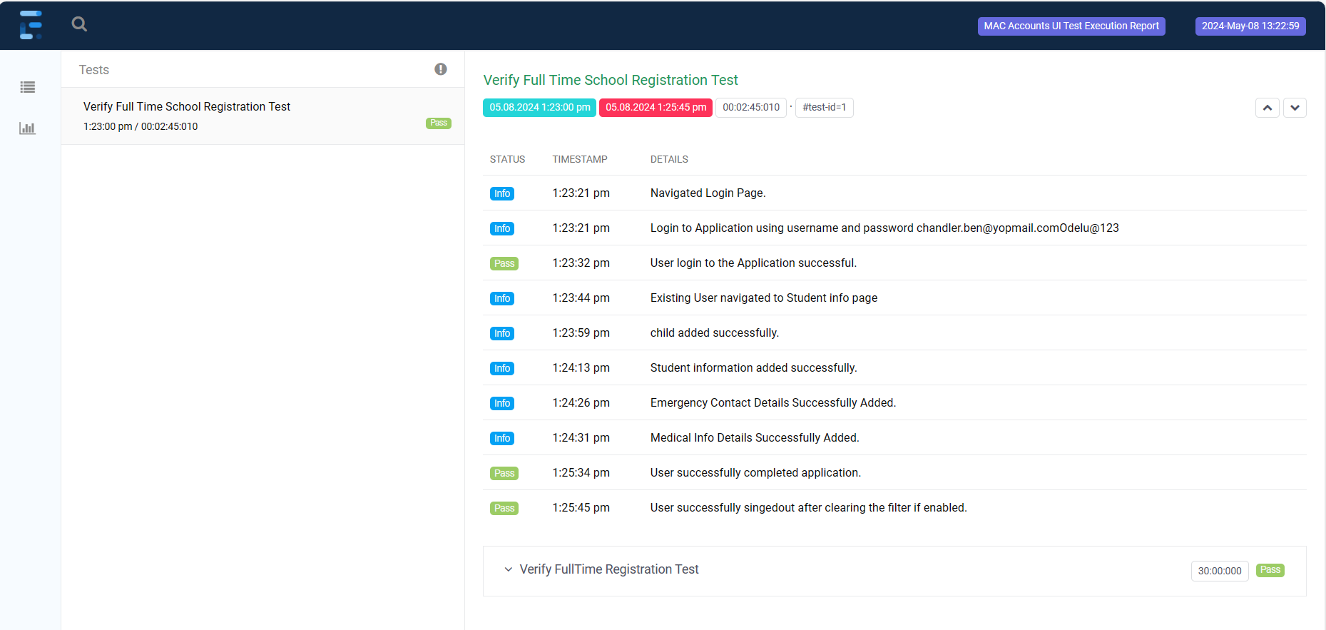 Functional UI Automation Framework - Parent Portal Website | testrepo01