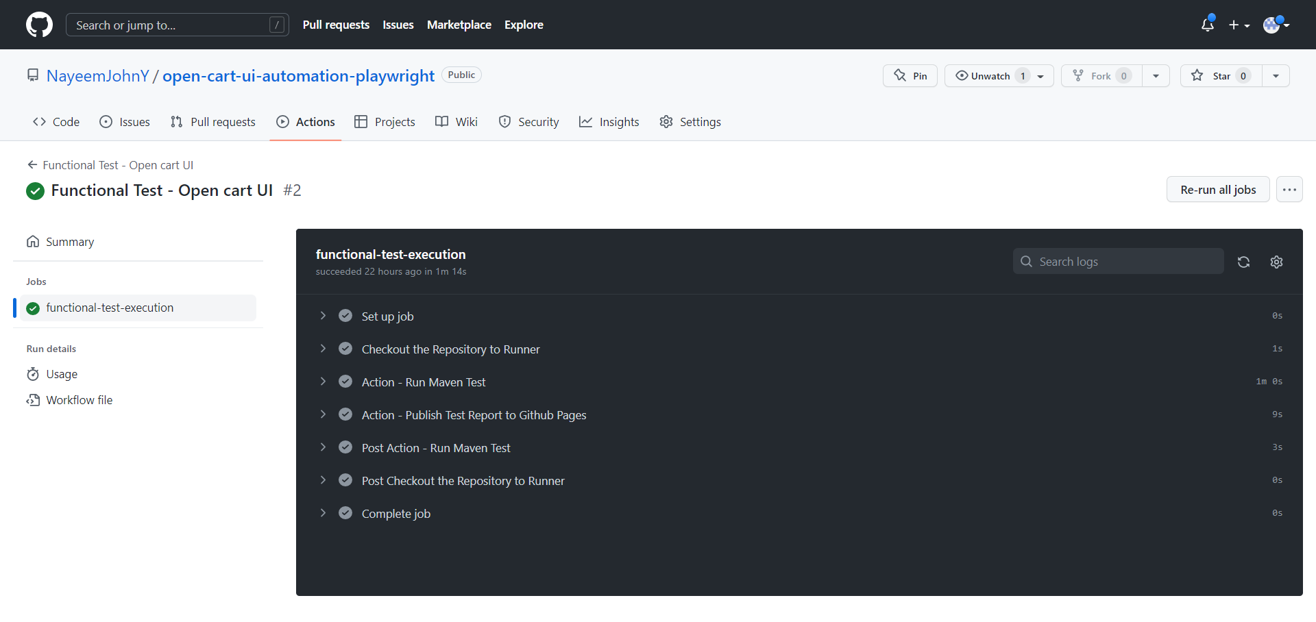Functional UI Automation Framework - Parent Portal Website | testrepo01
